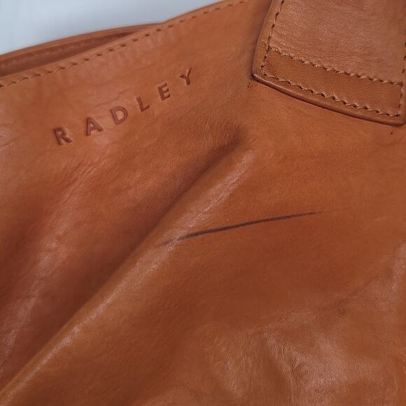 RADLEY TAN SOFT LEATHER HANDBAG OVER SHOULDER BAG PURSE - Picture 9 of 9